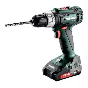 Аккумуляторная дрель-винтоверт Metabo BS 18 L metaBOX 145; 18В 2x2Ач литий-ионный + SC 30