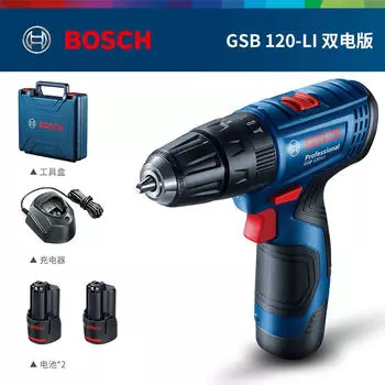 Аккумуляторная ударная дрель Bosch, литиевая электрическая дрель, пистолетная дрель, электрическая отвертка, электроинструменты