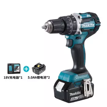 Дрель электрическая Makita DHP484RTE, 13 мм + два аккумулятора 18V/5.0Ah
