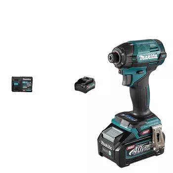 Аккумуляторная ударная отвертка Makita Бесщеточная отвертка TD002GD201, две батареи и одна зарядка, 40 В, 2,5 Ач, 500 Вт