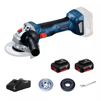 Угловая шлифовальная машина Bosch GWS-180-Li с двойным аккумулятором 4.0Ah