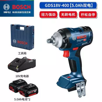 Аккумуляторный гайковерт Bosch GDS18V-400 + аккумулятор 2*5.0Ah
