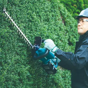 Аккумуляторный триммер для живой изгороди Makita с зеленым ремнем, бытовой тримминг с двойным лезвием, 25,6 дюйма, 650 мм, DUH651Z, голый металл