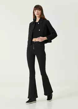 Аккуратные серые женские джинсовые брюки Dare London