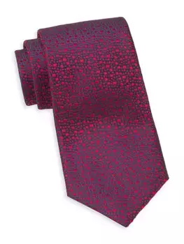 Аккуратный шелковый галстук с конфетти Charvet, красный