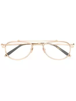 Akoni очки Callisto в круглой оправе, золотистый