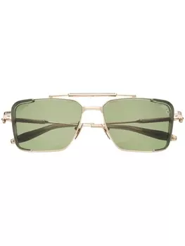 Akoni солнцезащитные очки Hera в квадратной оправе, золотистый