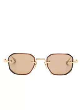 Akoni солнцезащитные очки Juno-Two в геометричной оправе, золотой
