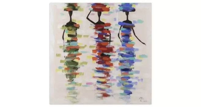 Акриловая картина ручной работы KUNSTLOFT Calm Journey цвет beige/multicolor