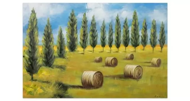 Акриловая картина ручной работы KUNSTLOFT Dem Himmel so nah цвет beige/grn