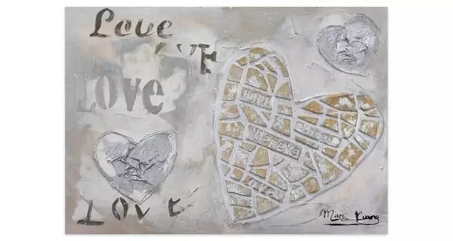 Акриловая картина ручной работы KUNSTLOFT Embrace Me цвет beige/grau