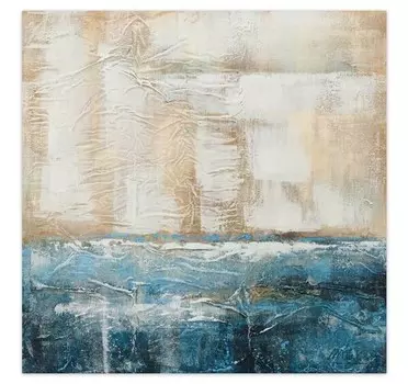 Акриловая картина ручной работы KUNSTLOFT Insel der Hoffnung цвет beige/blau