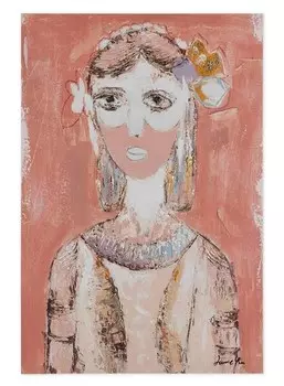 Акриловая картина ручной работы KUNSTLOFT Mysterious Princess цвет hellrosa/wei