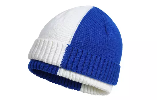 Акриловая шапка-бини унисекс Klein Blue FREE RABBIT, 2 Pack (Blue White+Blue White)