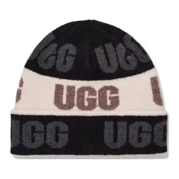 Акриловая шапка бини женская разноцветная UGG