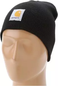 Акриловая вязаная шапка Carhartt, черный