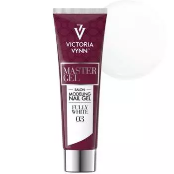 Акриловый гель для наращивания Victoria Vynn Master Gel, цвет белый 03, полностью белый 60 г