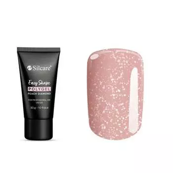 Акриловый гель для ногтей, Polygel Easy Shape Peach Diamond, 30 г Silcare