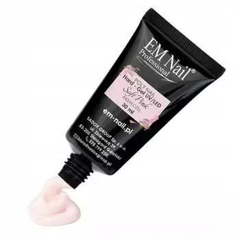 Акриловый гель EM Nail Poly Nail Hard Gel Soft Pink 30 мл SADOX