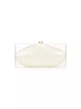 Акриловый клатч Annika с мраморной отделкой Cult Gaia, слоновая кость