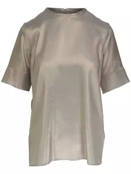 Akris футболка с люрексовыми деталями, золотистый