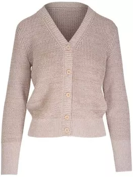 Akris хлопковый кардиган с V-образным вырезом, розовый