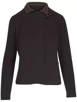 Akris кардиган с контрастным воротником, коричневый