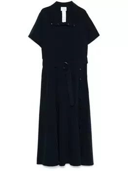 Akris Punto платье миди с короткими рукавами, синий