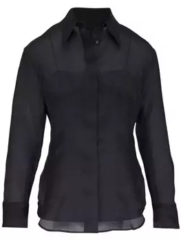 Akris шелковая рубашка, черный