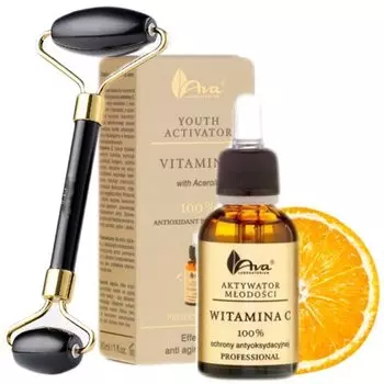 Активатор молодости Ava витамин С с ацеролой + Джейд Роллер