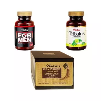 Активная добавка Formen, 120 капсул, 634 мг, Tribulus Terrestris, 60 капсул, 620 мг и красный корейский женьшень Balen, 120 капсул, 634 мг
