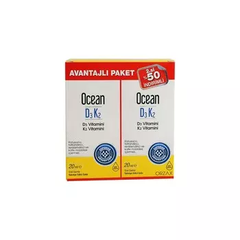 Активная добавка Ocean D3 K2 Drops 20, 20 мл, 2шт
