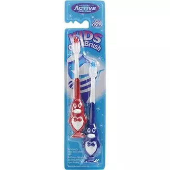 Активная щетка для ухода за полостью рта Kids Penguin Quick Brush, 2 шт., в ассортименте, Beauty Formulas