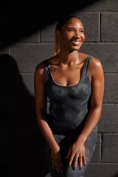 Активная спортивная футболка без рукавов с квадратным вырезом Next, синий