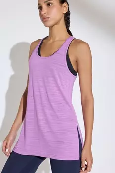 Активная спортивная футболка без рукавов удлиненного кроя Next, фиолетовый
