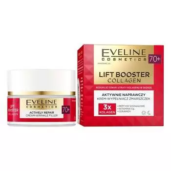 Активно восстанавливающий крем для заполнения морщин 70+ 50мл Eveline Cosmetics, Lift Booster Collagen