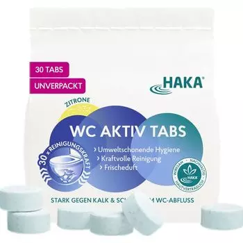 Активные вкладки туалета HAKA, 30 шт.