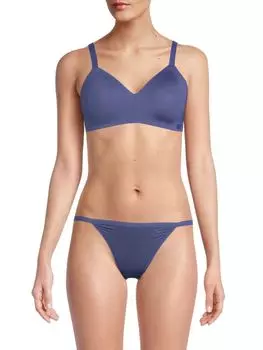Активный однотонный спортивный бюстгальтер DKNY Blue