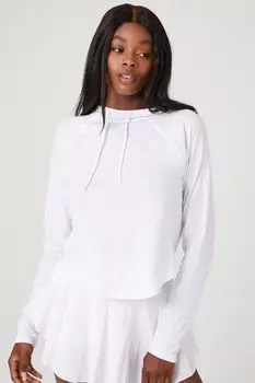 Активный топ с капюшоном реглан Forever 21, белый