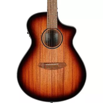 Акустическая электрогитара Breedlove Discovery S Concert CE из красного дерева, Edgeburst Discovery S Concert CE Mahogany