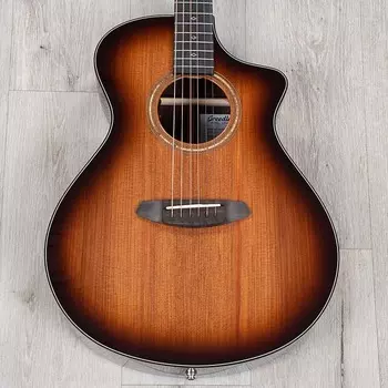 Акустическая электрогитара Breedlove Premier Concert CE, топ из красного дерева, Edgeburst
