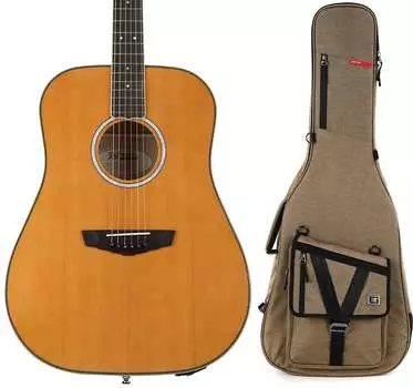 Акустическая электрогитара D'Angelico Excel Lexington - Vintage Natural Bundle с сумкой для акустической гитары Gator Transit - Tan D'Angelico + Gator DAED300VNATGP2=1 GT-ACOUSTIC-TAN=1