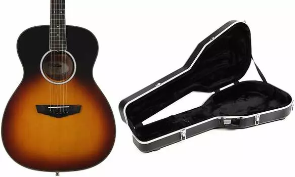 Акустическая электрогитара D'Angelico Excel Tammany OM - Vintage Sunburst Bundle с корпусом для акустической гитары Gator Deluxe ABS - черный D'Angelico + Gator DAEOMVSNGP2=1 GC-APX=1