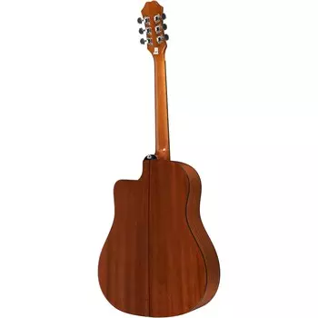 Акустическая электрогитара Epiphone AJ-100CE с натуральной хромированной фурнитурой