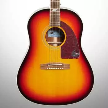 Акустическая электрогитара Epiphone Masterbilt Texan, глянцевый цвет Faded Cherry Aged Gloss