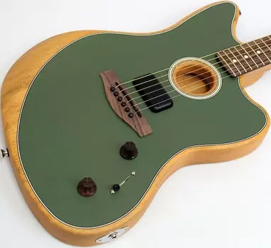 Акустическая электрогитара Fender Acoustasonic Player Jazzmaster, античная оливка