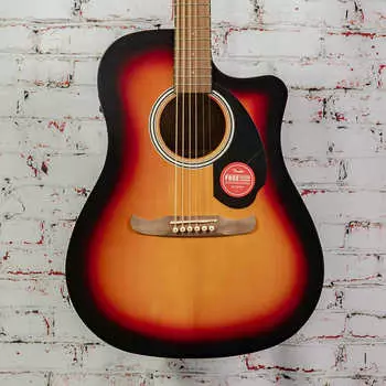 Акустическая электрогитара Fender FA-125CE Dreadnought, гриф из орехового дерева, Sunburst x0207 Fender FA-125CE Dreadnought Electric Guitar, Walnut Fingerboard, x0207