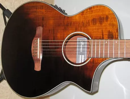 Акустическая электрогитара Ibanez AEWC32FM-ASF Auditorium 2021 - Amber Sunset Fade AEWC32FM-ASF Spruce / Sapele Auditorium