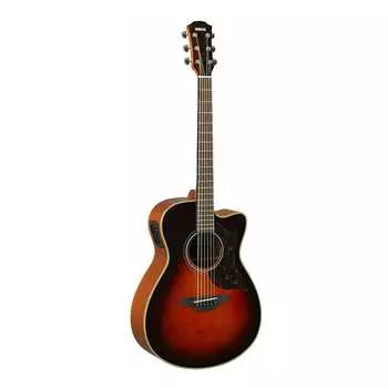 Акустическая электрогитара Yamaha AC1M TBS с малым корпусом в разрезе — красное дерево — табачно-коричневый Sunburst Yamaha AC1M Acoustic-Electric Guitar (Right-Hand, Tobacco Brown Sunburst)