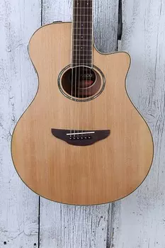 Акустическая электрогитара Yamaha APX600 Thinline Cutaway с натуральным глянцевым покрытием